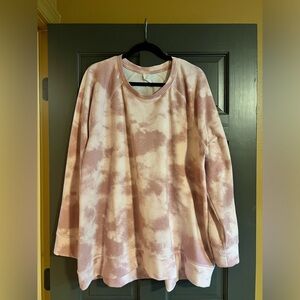 Lane Bryant Livi shirt- pink/cream size 18/20